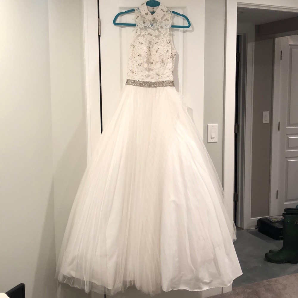 White pageant / prom dress